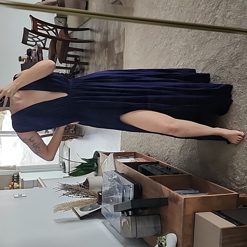 Deep V - High Slit Maxi Dress